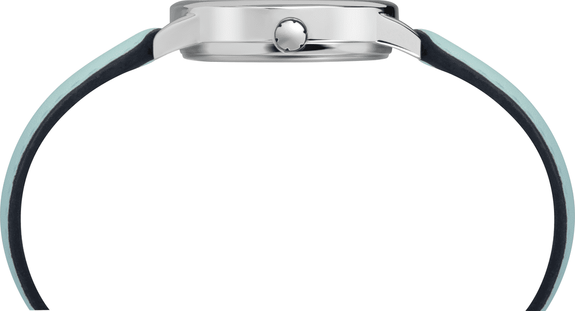 Women's Easy Reader Small Blue/Silver-Tone Watch, Leather Strap - Image 2