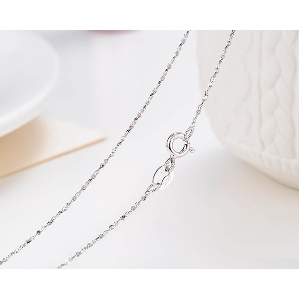 Women’s Thin Box Chain Necklace, 1mm Sturdy Italian Style Silver Tone Chain, 45cm Minimalist Daily Fashion Jewelry - Image 2