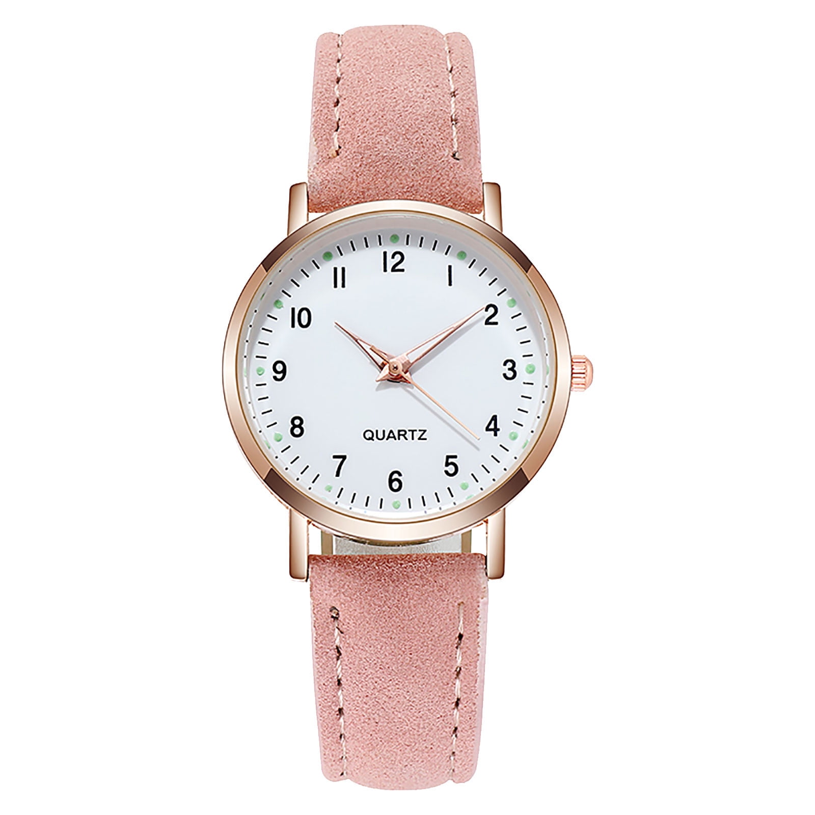 Women's Watches, Classic Quartz Watch with Luminouse Easy Read Dial, Leather Watch Band, Vintage Small Face Round Watches for Women, Birthday Gift for Ladies - Image 2