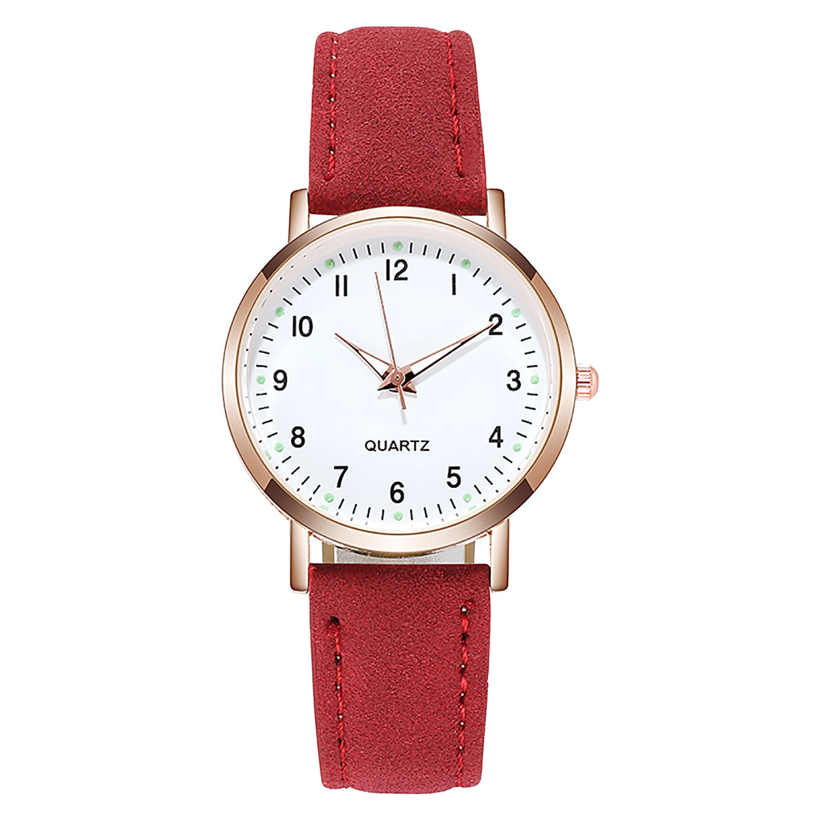 Women's Watches, Classic Quartz Watch with Luminouse Easy Read Dial, Leather Watch Band, Vintage Small Face Round Watches for Women, Birthday Gift for Ladies - Image 4
