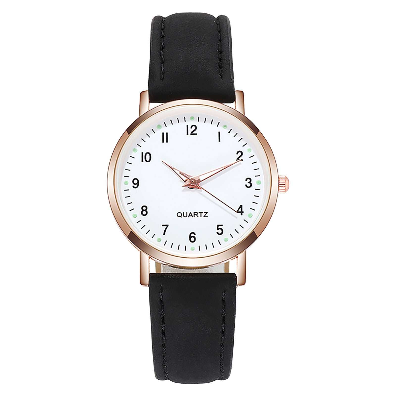 Women's Watches, Classic Quartz Watch with Luminouse Easy Read Dial, Leather Watch Band, Vintage Small Face Round Watches for Women, Birthday Gift for Ladies - Image 3