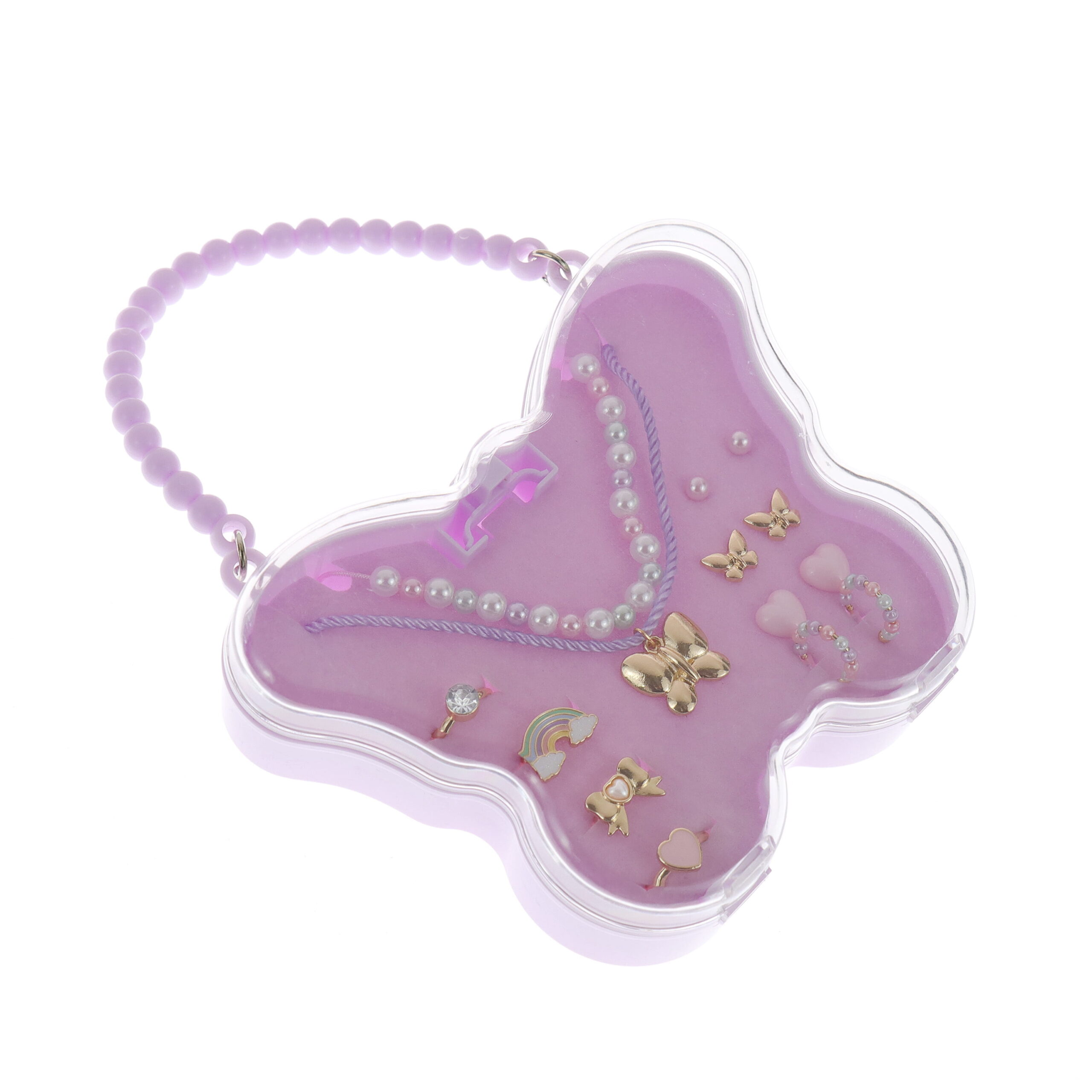 Wonder Nation 10 Pack Jewelry Set in Butterfly Box with Necklaces, Earrings, and Rings (Girl's) - Image 2