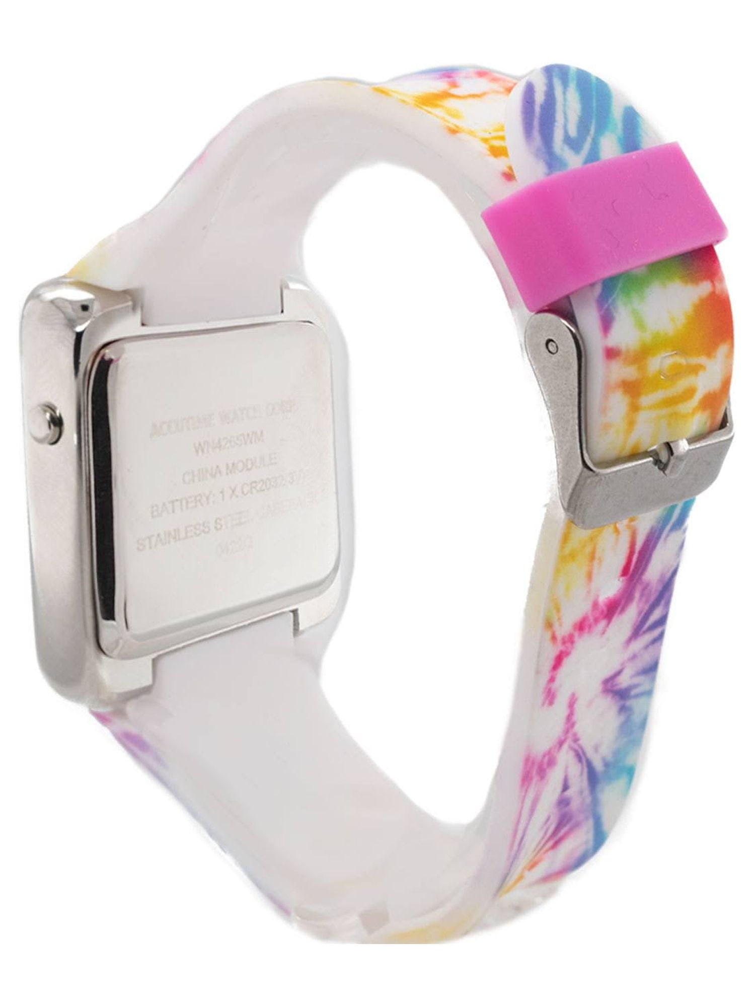 Wonder Nation Childrens & Adult LED Watch with Pink Tie Dye Strap (WN4265WM) - Image 2