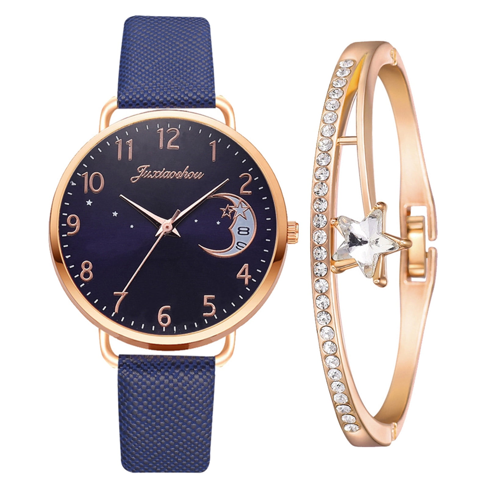 YATLTE Leather Women Watches, Ladies Dress Analog Quartz Date Classic Luminous Leather Strap Waterproof Female Wrist Watch